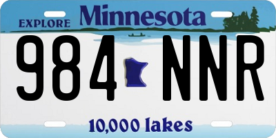 MN license plate 984NNR