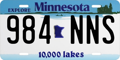 MN license plate 984NNS