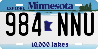 MN license plate 984NNU