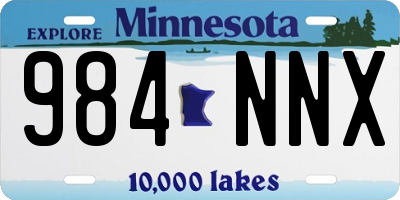 MN license plate 984NNX