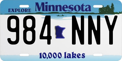 MN license plate 984NNY