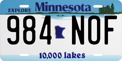 MN license plate 984NOF