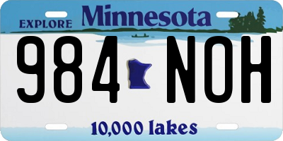 MN license plate 984NOH