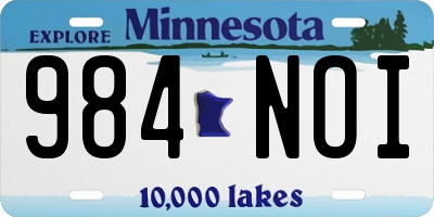 MN license plate 984NOI