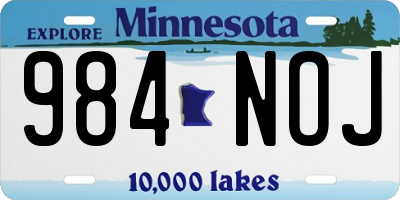 MN license plate 984NOJ