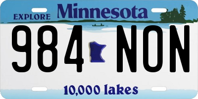 MN license plate 984NON