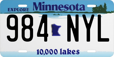 MN license plate 984NYL