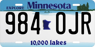 MN license plate 984OJR