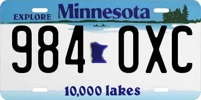 MN license plate 984OXC