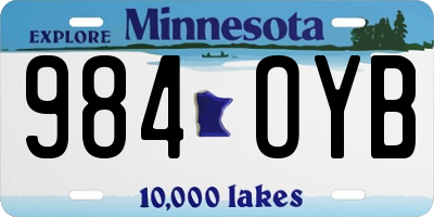 MN license plate 984OYB
