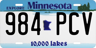 MN license plate 984PCV