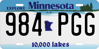 MN license plate 984PGG