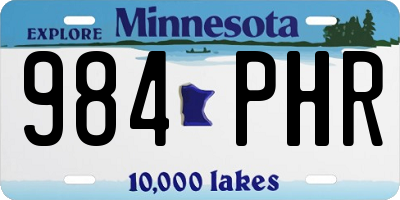 MN license plate 984PHR