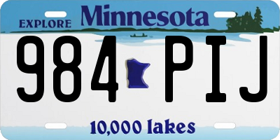 MN license plate 984PIJ