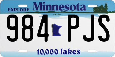 MN license plate 984PJS