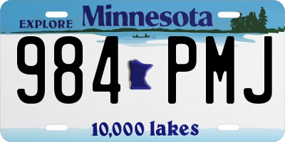 MN license plate 984PMJ