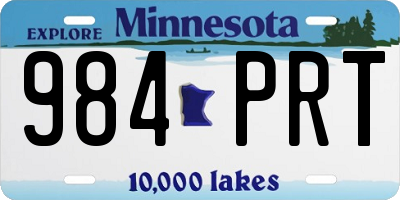 MN license plate 984PRT