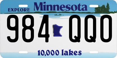 MN license plate 984QQO