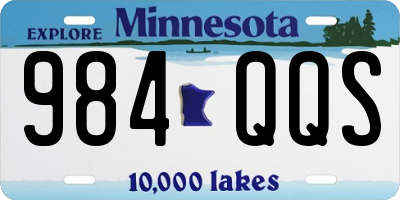 MN license plate 984QQS