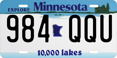 MN license plate 984QQU