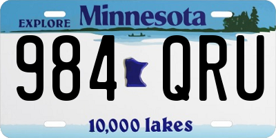 MN license plate 984QRU