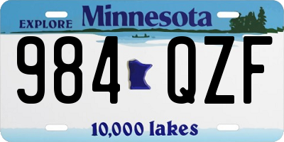 MN license plate 984QZF