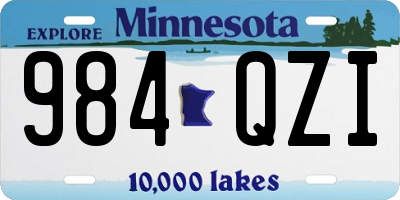 MN license plate 984QZI