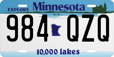 MN license plate 984QZQ