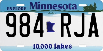 MN license plate 984RJA