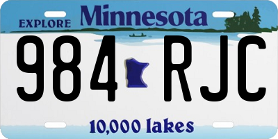 MN license plate 984RJC
