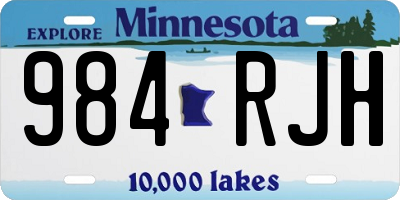 MN license plate 984RJH