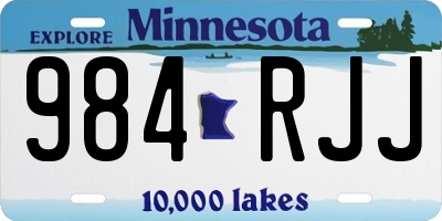 MN license plate 984RJJ