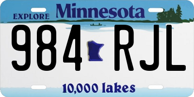 MN license plate 984RJL