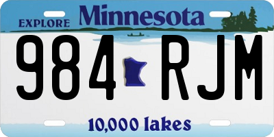 MN license plate 984RJM