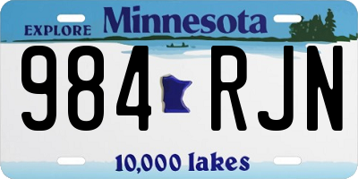 MN license plate 984RJN