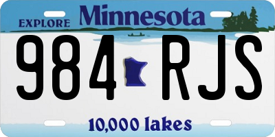 MN license plate 984RJS