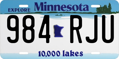 MN license plate 984RJU