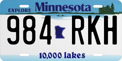 MN license plate 984RKH