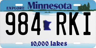 MN license plate 984RKI