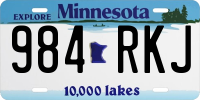 MN license plate 984RKJ