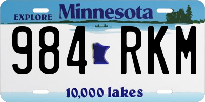 MN license plate 984RKM