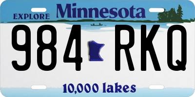 MN license plate 984RKQ