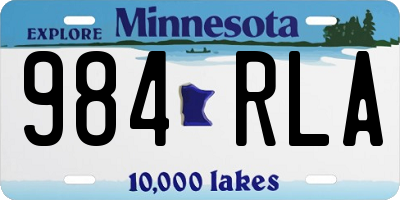 MN license plate 984RLA