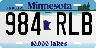 MN license plate 984RLB