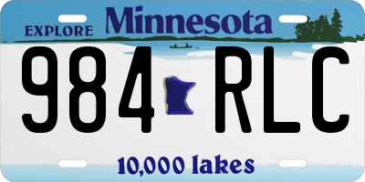 MN license plate 984RLC