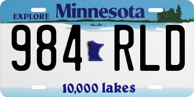 MN license plate 984RLD
