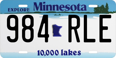 MN license plate 984RLE