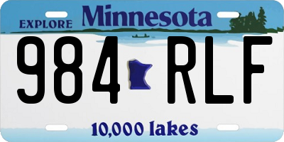 MN license plate 984RLF