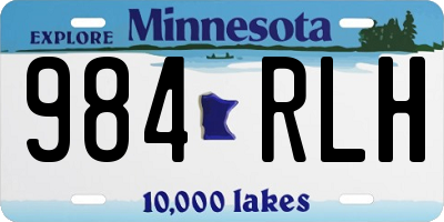 MN license plate 984RLH