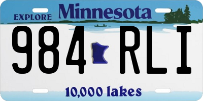 MN license plate 984RLI